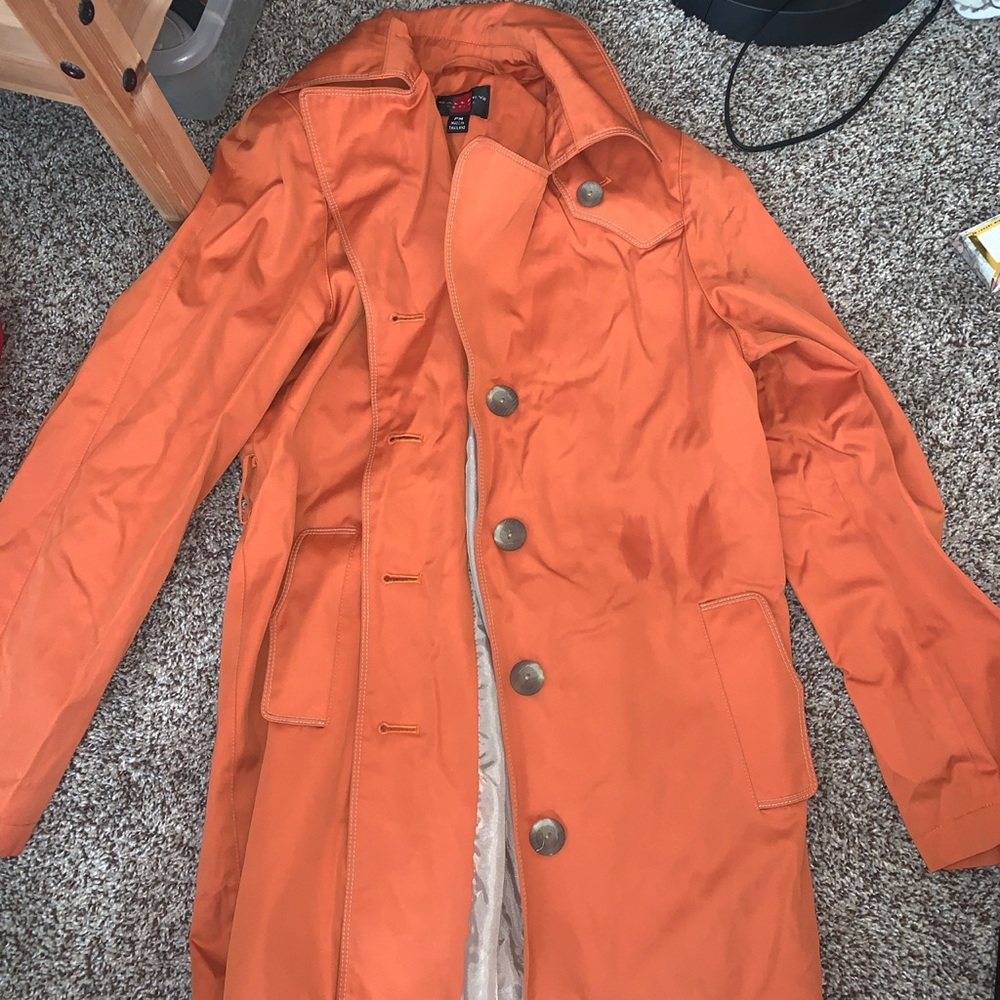 Gallery orange trench coat